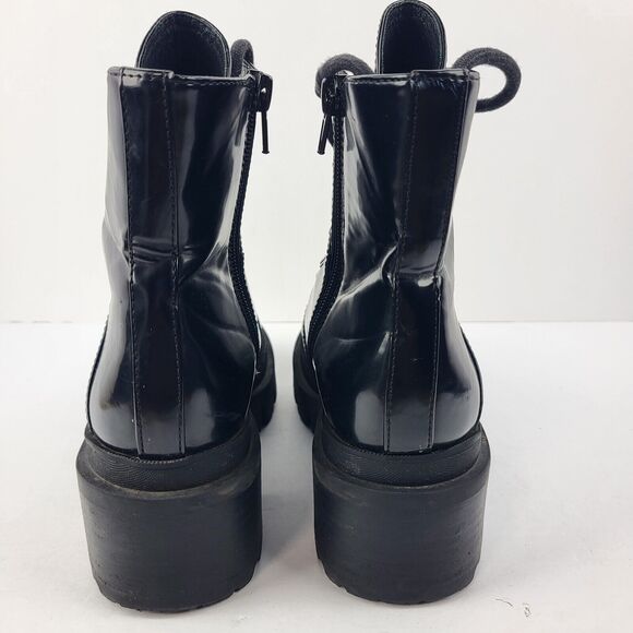 Jeffrey Campbell Marbel Faux Patent Leather Chunky Platform Combat Boot - Picture 13 of 16